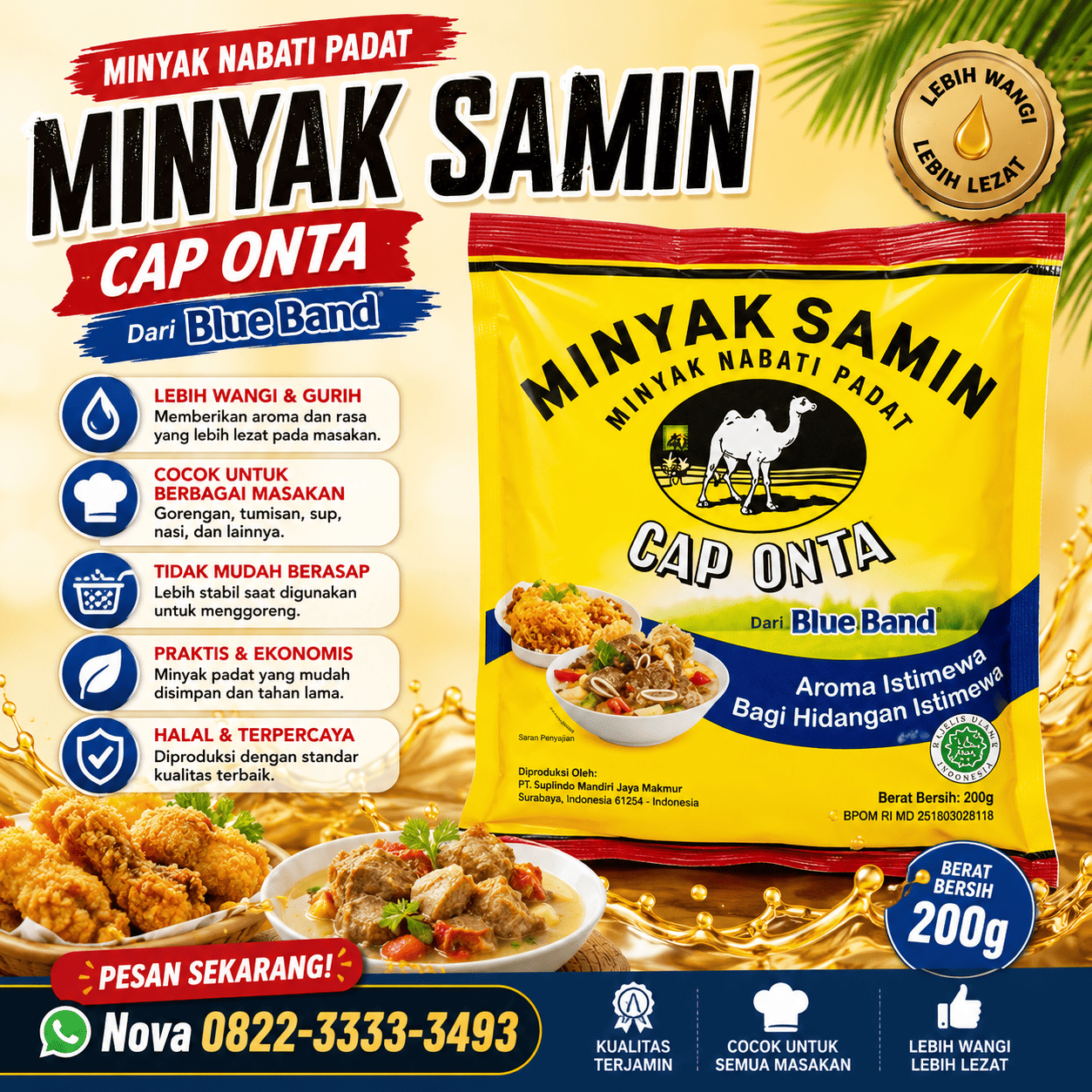 BLUEBAND SAMIN 200GR(DOS=60)(JAN28)